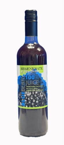 Regenerate 100% Blueberry Juice Perspective: front