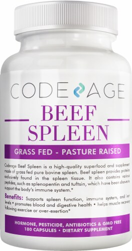 Codeage Grass-Fed Beef Spleen Dietary Supplement Perspective: front