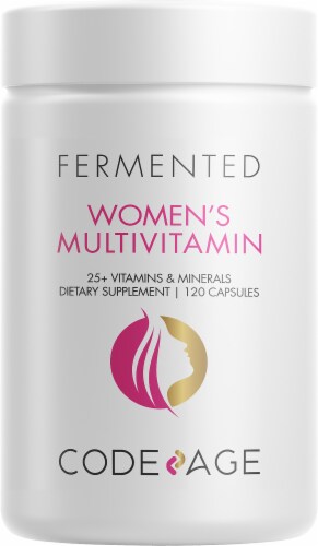 Codeage Fermented Women's Daily Multivitamin Capsules Perspective: front