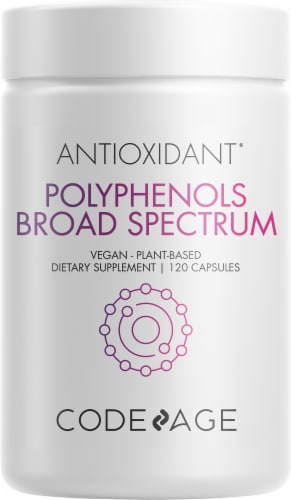 Codeage Polyphenols Broad Spectrum Supplement Capsules Perspective: front