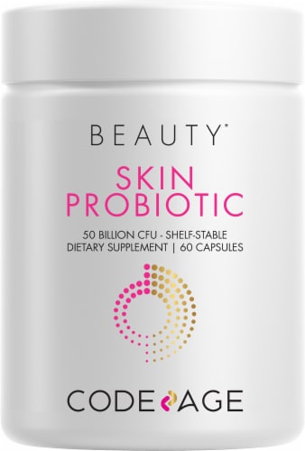 Codeage Skin Probiotics and Prebiotic Capsules Perspective: front
