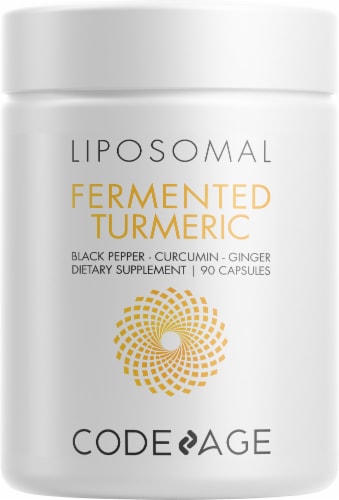 Codeage Fermentec Turmeric Capsules Perspective: front
