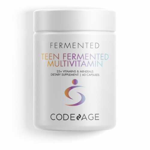 Codeage Daily Teen Fermented Multivitamin Capsules Perspective: front