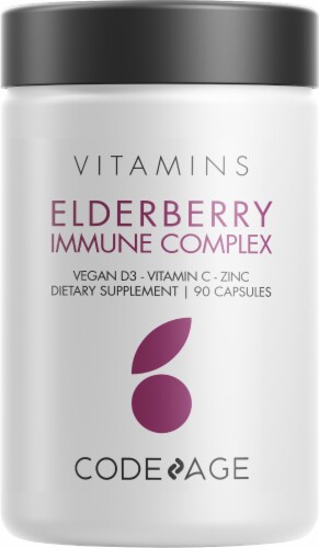 Codeage Elderberry Immune Complex Dietary Supplement Vitamins Perspective: front