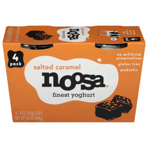 Noosa Salted Caramel Yogurt Cups Perspective: front