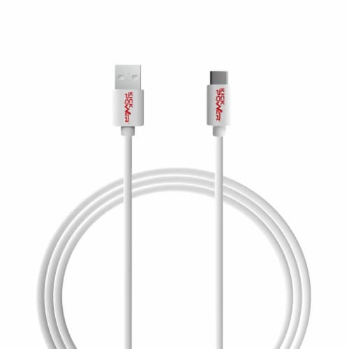 KickPOWER iPhone Type-C Cable - White Perspective: front