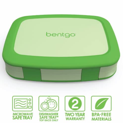 Bentgo Kids Chidrens Leak Proof Lunch Box - Green Perspective: front