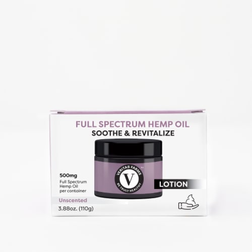 Veritas Farms Unscented Soothe & Revitalize Lotion 500 mg AVAILABILITY LIMITED TO PHARMACY HOURS Perspective: front