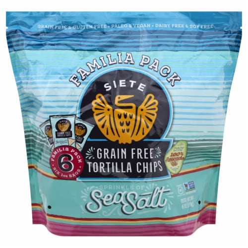 Siete Sea Salt Tortilla Chips Familia Pack Perspective: front