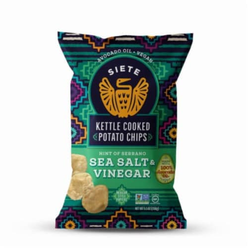Siete® Sea Salt and Vinegar Kettle Potato Chips Perspective: front