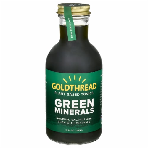 Goldthread Plant Based Tonics Green Minerals Water Perspective: front