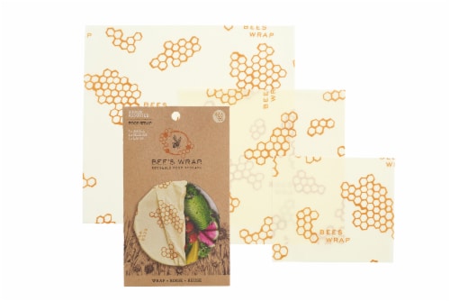 Bee's Wrap Honeycomb Reusable Food Wraps Perspective: front