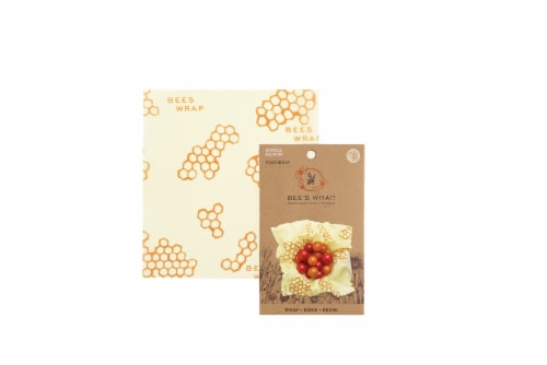 Bee's Wrap Medium Reusable Food Storage Wrap - Honeycomb Perspective: front