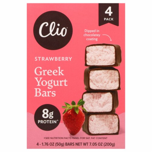 Clio Dark Chocolate Strawberry Greek Yogurt Bars