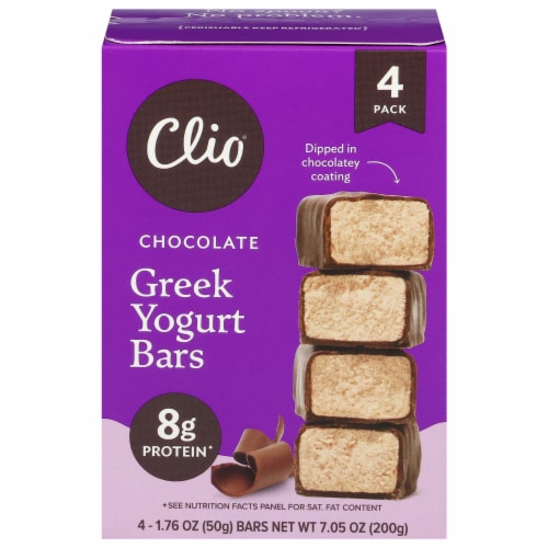 Clio Chocolate Greek Yogurt Bars Perspective: front