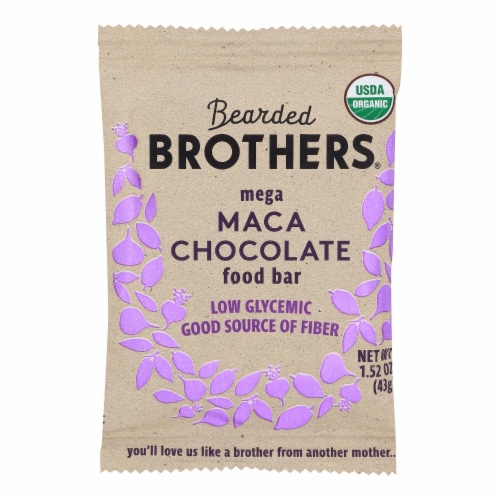 Bearded Brothers Mega Maca Chocolate Energy Bar Perspective: front