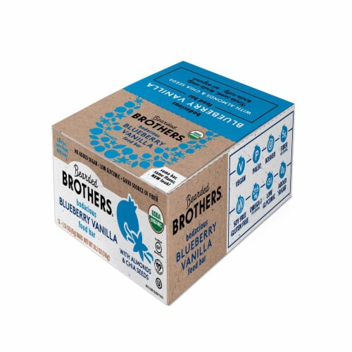 Bearded Brothers Blueberry Vanilla Energy Bars Perspective: front