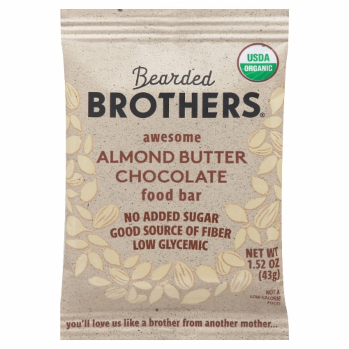 Bearded Brothers Almond Butter Chocolate Energy Bar Perspective: front