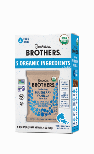 Bearded Brothers Bodacious Blueberry Vanilla Bars Perspective: front