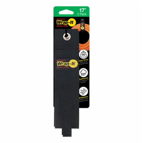 Wrap-It Heavy Duty Storage Straps - Black Perspective: front