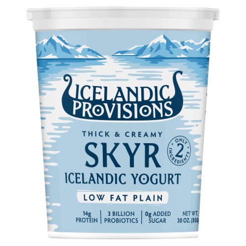 Icelandic Provisions Low Fat Plain Skyr Icelandic Yogurt Perspective: front