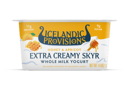 Icelandic Provisions Extra Creamy Honey Apricot Skyr Perspective: front