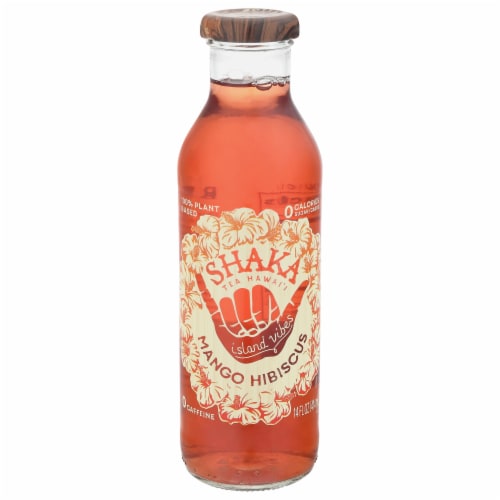 Shaka Tea Mango Hibiscus Hawaiian Iced Tea Perspective: front