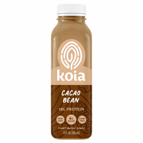 Koia Plant Based Cacao Bean Protein Drink Perspective: front