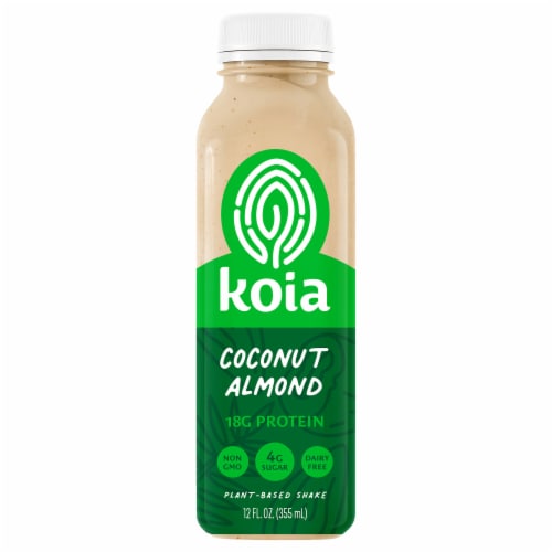 Koia Coconut Almond Plant Based Protein Drink Perspective: front