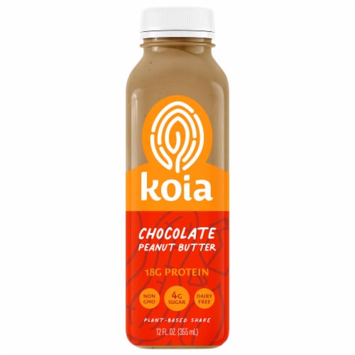Koia Protein Chocolate Peanut Butter Plant Based Shake Perspective: front