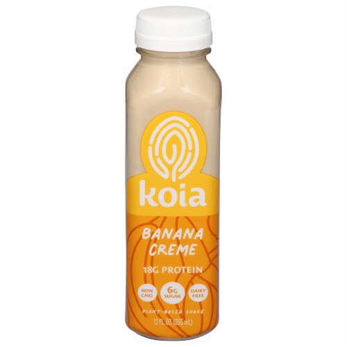 Koia Banana Creme Plant Based Protein Drink Perspective: front