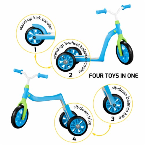 Swagtron Toddler Scooter - Blue Perspective: front