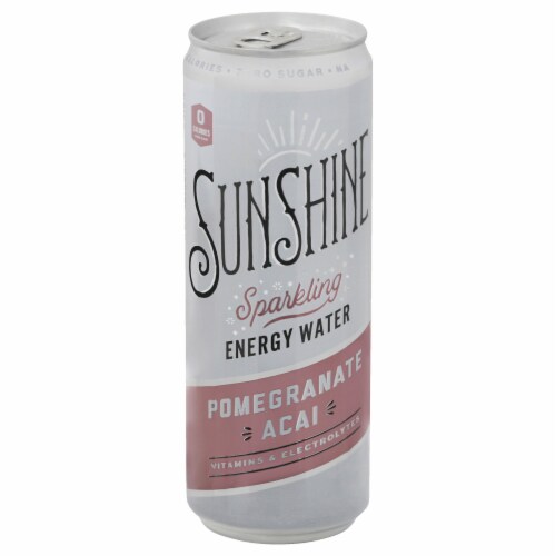 Sunshine Pomegranate Acai Sparkling Energy Water Perspective: front