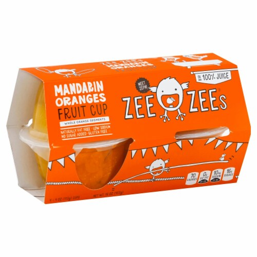 Zee Zee's Mandarin Oranges Fruit Cup Perspective: front