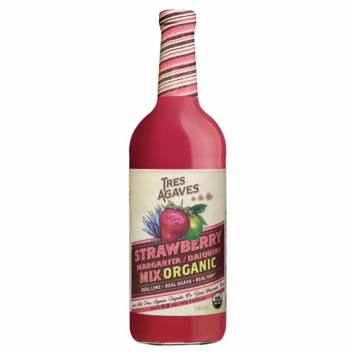 Tres Agaves Organic California Strawberry Margarita Mix 1 L Perspective: front
