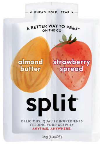 Split® Nutrition Almond Butter & Strawberry Snack Perspective: front