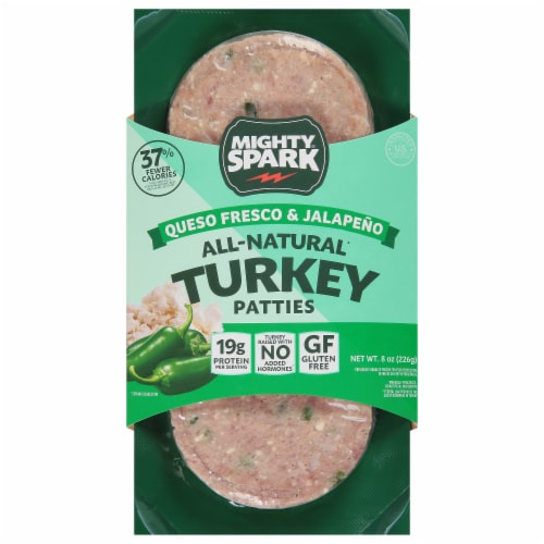 Mighty Spark® All Natural Queso Fresco & Jalapeno Turkey Patties