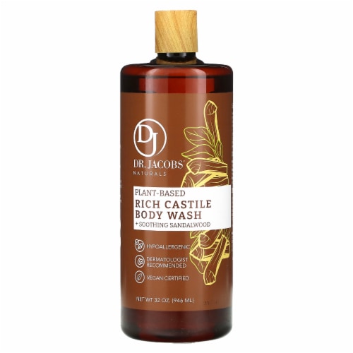 DR. JACOBS NATURALS 32  FL OZ. CASTILE SOAP - SANDALWOOD Perspective: front