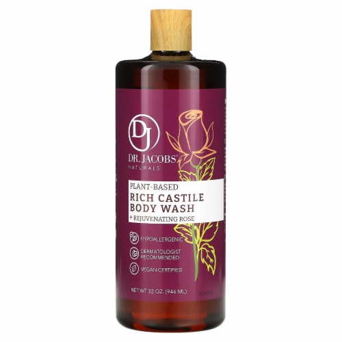 DR. JACOBS NATURALS 32  FL OZ. CASTILE SOAP - ROSE Perspective: front