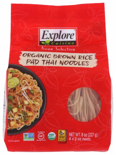 Explore Cuisine Organic Brown Rice Pad Thai Noodles Perspective: front