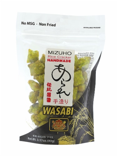 Mizuho Wasabi Homemade Rice Crackers Perspective: front