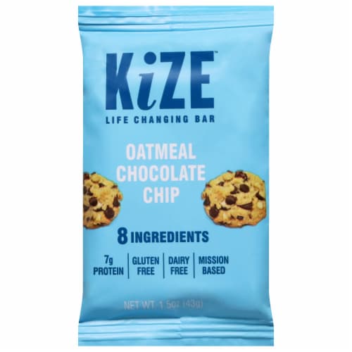 KiZE Oatmeal Chocolate Chip Bar Perspective: front