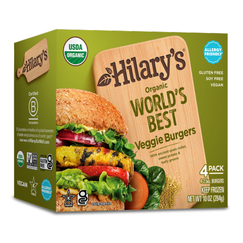 Hilary's® Organic World's Best Veggie Burger Perspective: front