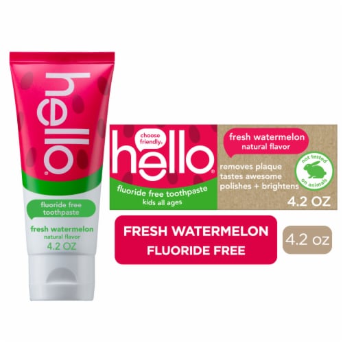 Hello Kids Watermelon Fluoride Free Toothpaste