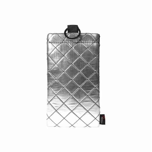 Phoozy Apollo II+ Antimicrobial Insulated Phone Carrying Case - Silver Perspective: front