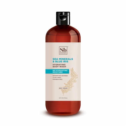 Soapbox® Sea Minerals & Blue Iris Body Wash Perspective: front