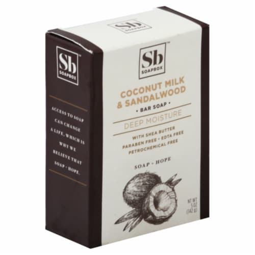 Soapbox™ Coconut Milk & Sandalwood Bar Soap Perspective: front