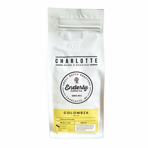 Enderly Coffee Co. Colombia Medium Light Roasted Whole Bean Coffee Perspective: front
