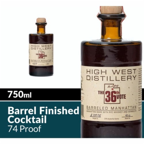 High West The 36th Vote Barreled Manhattan Whiskey Perspective: front