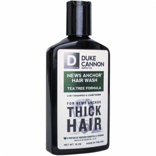 Duke Cannon News Anchor™ Tea Tree Formula 2 in 1 Shampoo & Conditioner Perspective: front